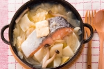 塩鮭と野菜の白味噌煮